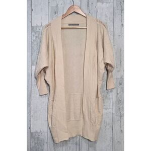 Alicia Adams Alpaca Open Front Cocoon Bamboo Blend Cardigan Sz. S